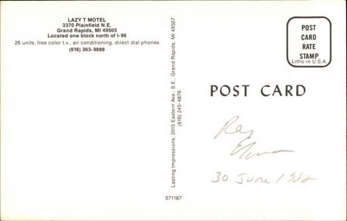 Lazy T Motel - Vintage Postcard (newer photo)